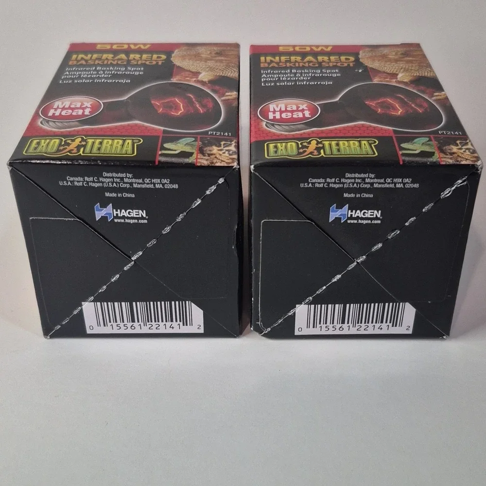 Exo Terra Infrared Basking Spot 50W PT2141 Max Heat Lamp for Reptiles